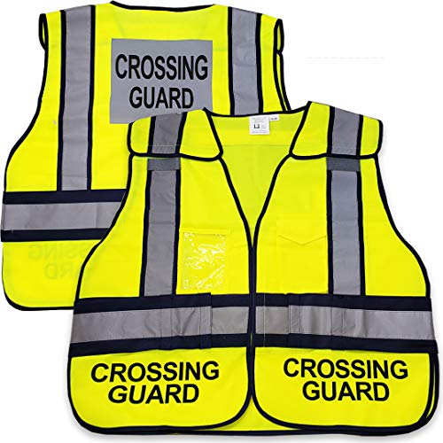 ViewBrite Safety VIEWBRITE Reflective (Class 2) Crossing Guard Vest Lime Green - School Crossing Guard Vest with 5 Point Breakaway High Visibility Yellow/Green Neon - Image 1