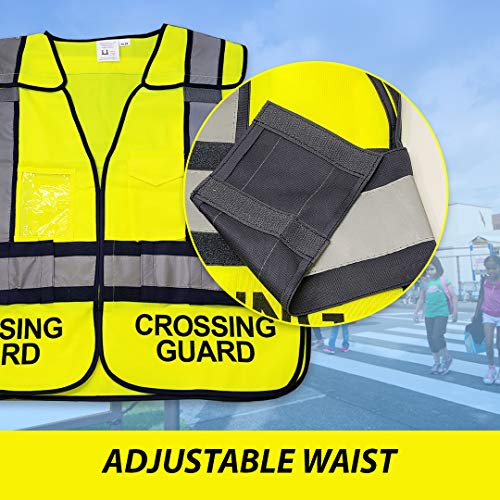 ViewBrite Safety VIEWBRITE Reflective (Class 2) Crossing Guard Vest Lime Green - School Crossing Guard Vest with 5 Point Breakaway High Visibility Yellow/Green Neon - Image 4