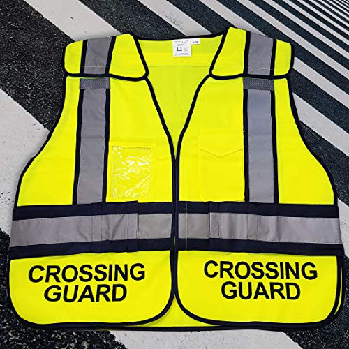 ViewBrite Safety VIEWBRITE Reflective (Class 2) Crossing Guard Vest Lime Green - School Crossing Guard Vest with 5 Point Breakaway High Visibility Yellow/Green Neon - Image 2