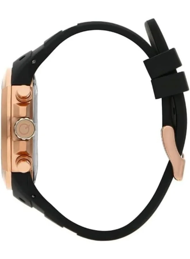 Quantum Men's Quartz Movement Watch, Analog Display and Silicone Strap - PWG1004.451, Black