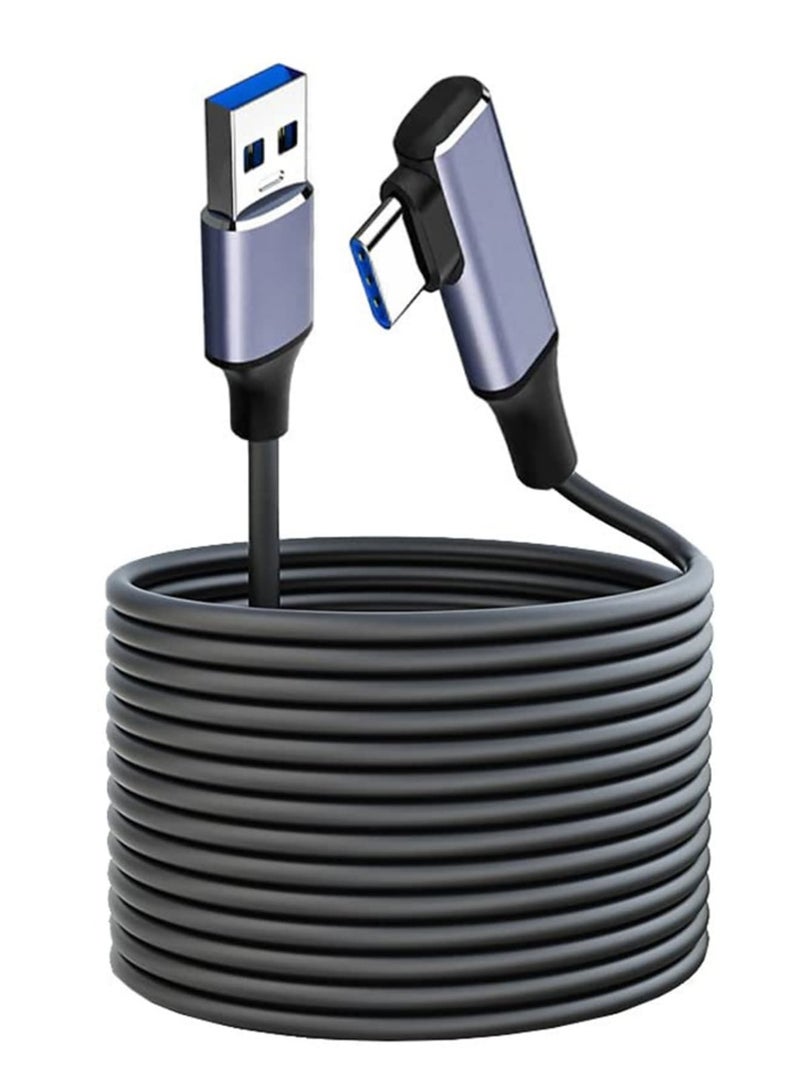 Zikra Link Cable 3M Compatible with Meta Quest Pro/Oculus Quest 2 Accessories and PC/Steam VR, High Speed PC Data Transfer, USB 3.0 to USB C Cable for VR Headset and Gaming PC - Image 1