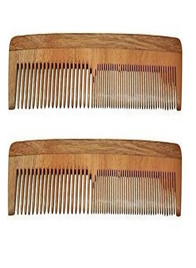 Majik Neem Wood Comb For Girls And Women, Brown Pack Of 1 (M2 Combo 2) - Image 1