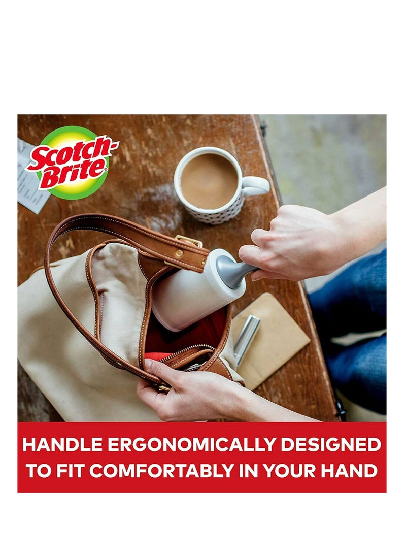 Scotch  95-Sheets 50% Stickier Lint and Fuzz Remover Roller For Super Sticky Pet Hair Removal, Clothes, Carpets, Car Seats, and Dust 10.1cm x 16.5 m - Image 2