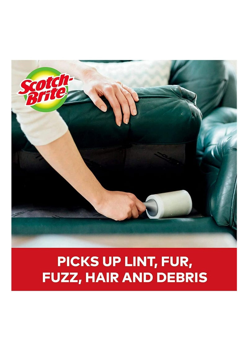 Scotch  95-Sheets 50% Stickier Lint and Fuzz Remover Roller For Super Sticky Pet Hair Removal, Clothes, Carpets, Car Seats, and Dust 10.1cm x 16.5 m - Image 3