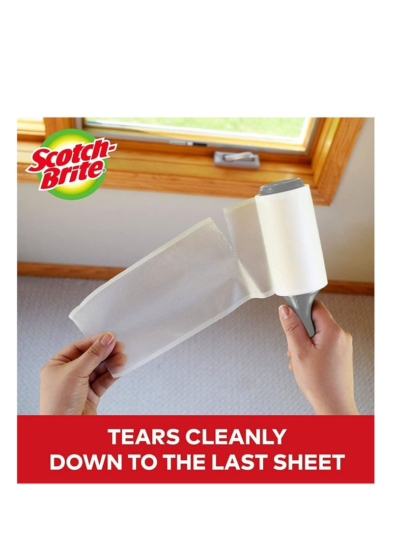 Scotch  95-Sheets 50% Stickier Lint and Fuzz Remover Roller For Super Sticky Pet Hair Removal, Clothes, Carpets, Car Seats, and Dust 10.1cm x 16.5 m - Image 4