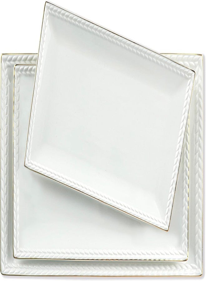 Kassel Ceramic Serving Platter Set | 14”/12”/10” Rectangular Serving Trays for Entertaining at Parties and Weddings | Oven Safe Large Serving Trays for Tacos, Steak, and Cake - Image 1