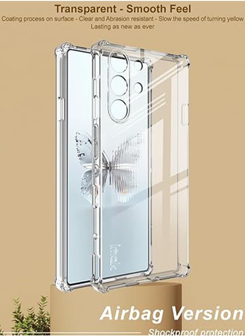 Case Compatible with ZTE Nubia RedMagic 10 Pro/10 Pro+ 5G Case, Frosted Matte and Transparent Clear Case 4 Corners Airbag Thickened Shockproof Protective Cover