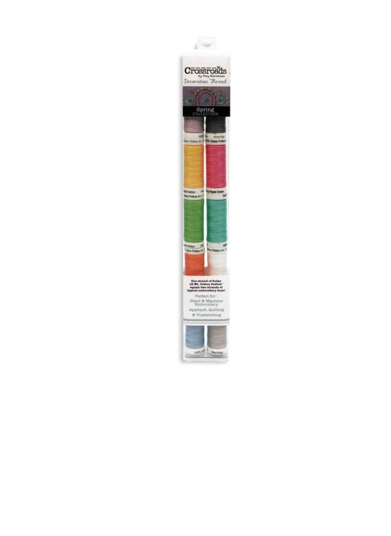 Crossroads Crossroads Sulky Cotton Petites 12 Weight 10/Pkg Spring Collection  - Image 1