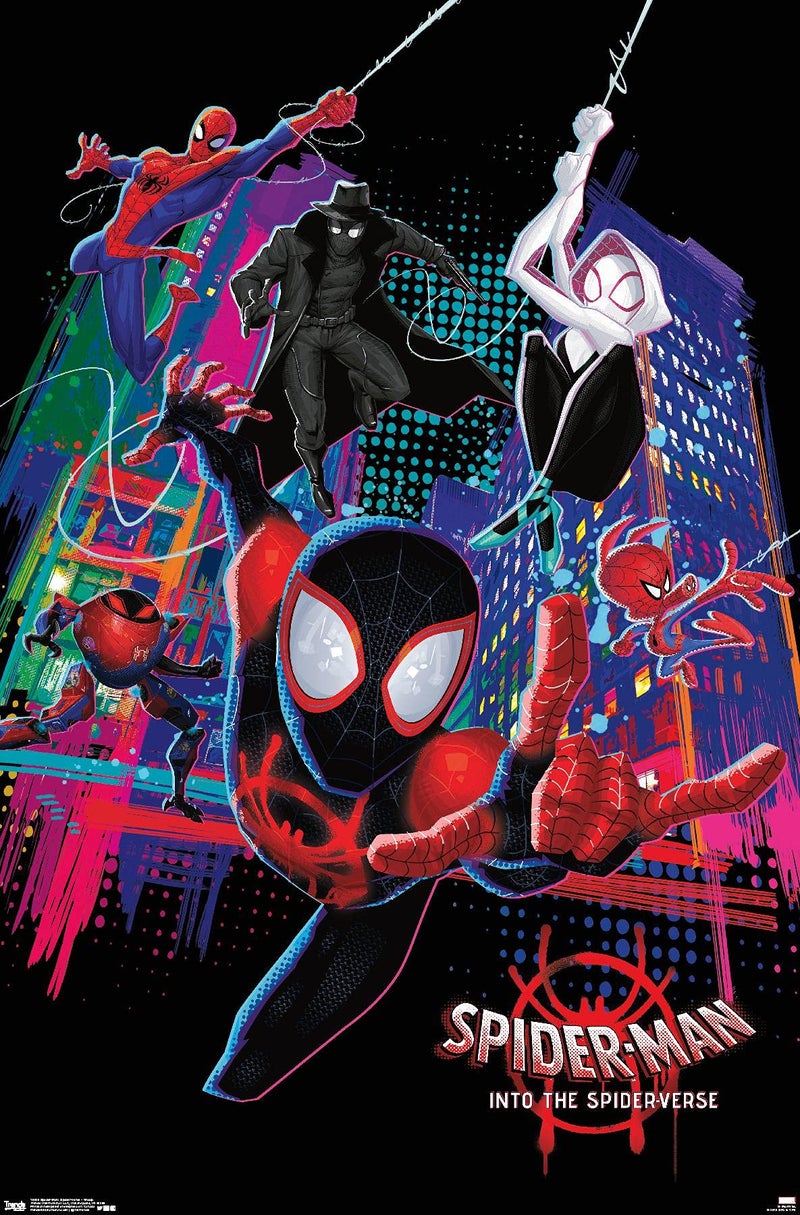 Trends International Marvel SpiderMan  Into The SpiderVerse  Group Wall Poster 22375 x 34 Premium Unframed Version