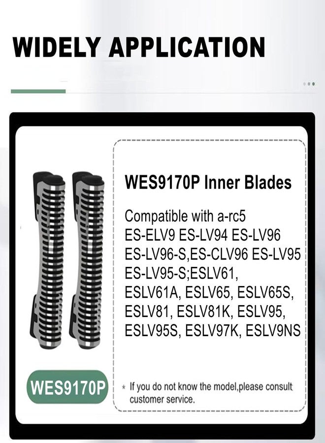AETUXU Compatible with Panasonic arc 5 Replacement Blades,2Pack WES9170P Shaver Inner Blades Fit for ESLV61,ESLV61A,ESLV65,ESLV65S,ESLV81,ESLV81K,ESLV95,ESLV95S,ESLV97K,ESLV9NS,Multi-Flex Pivoting Head. - Image 5