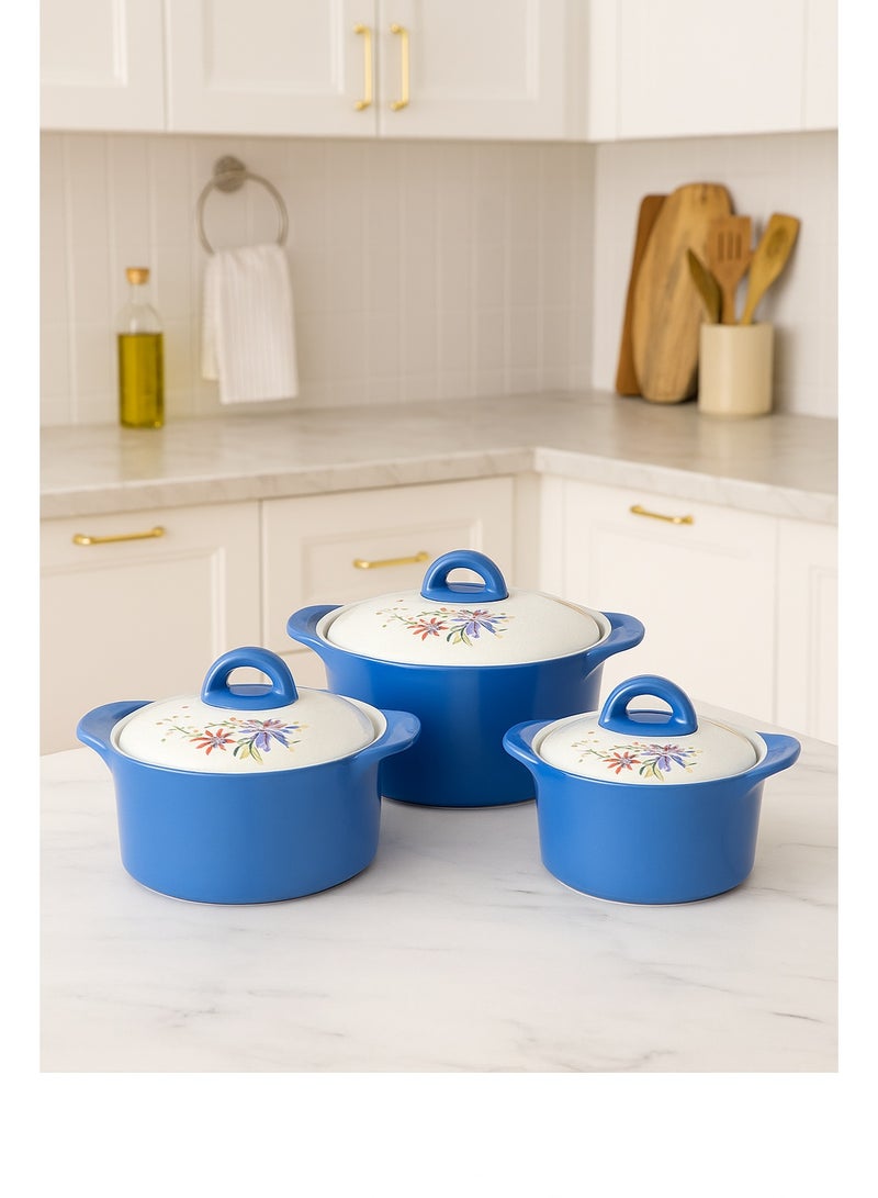 BASURRAH 3-Piece Thermal Food Container Set with Tight-Fit Lids – Double Insulation Keeps Food Hot or Cold, Capacities 1000/1500/2500 ml, Perfect for Serving and Storing Meals - Image 1