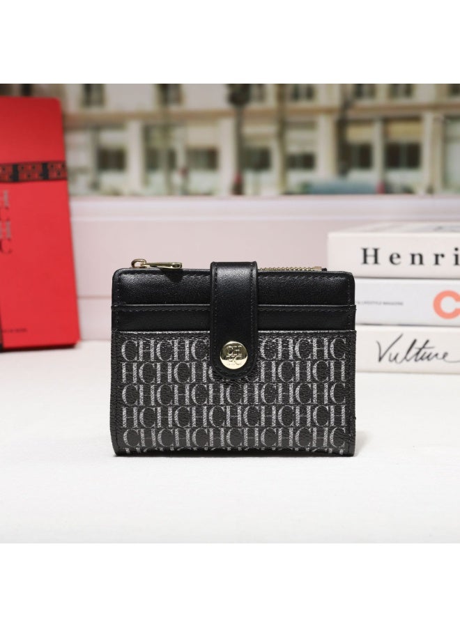 CHCH Women's Bag Wallet Exquisite Compact Convenient Decoration Durable Elegant Brand Design Sense Letter Decoration Zipper