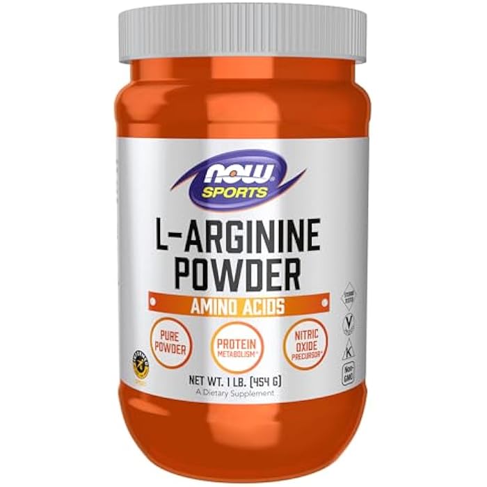 NOW Sports Nutrition, L-Arginine Powder, Nitric Oxide Precursor, Amino Acids, 1-Pound - Image 1