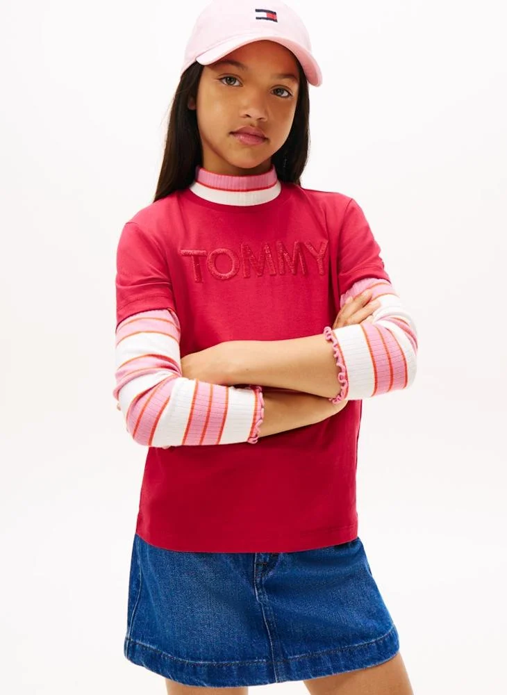 TOMMY HILFIGER Kids Sequins Crew Neck T-Shirt