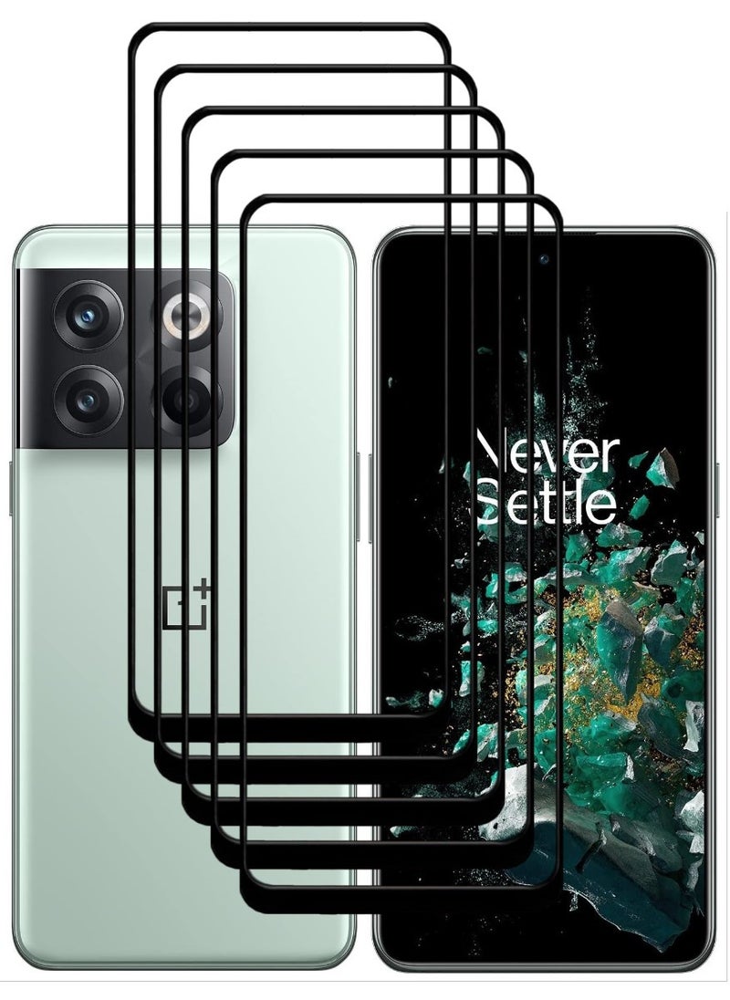 ACLIX 5 Pieces Antistatic ESD Dustproof Premium Quality High Definition Tempered Glass Screen Protector Designed For OnePlus 10T - Image 1