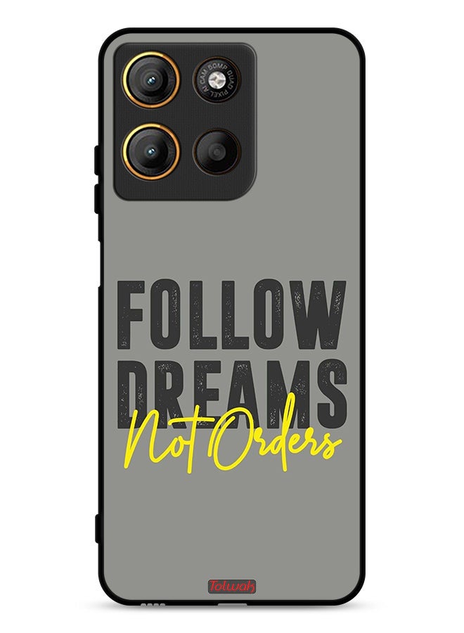 Tolwak Motorola Moto G15 Protective Case Cover Follow Dreams Not Orders