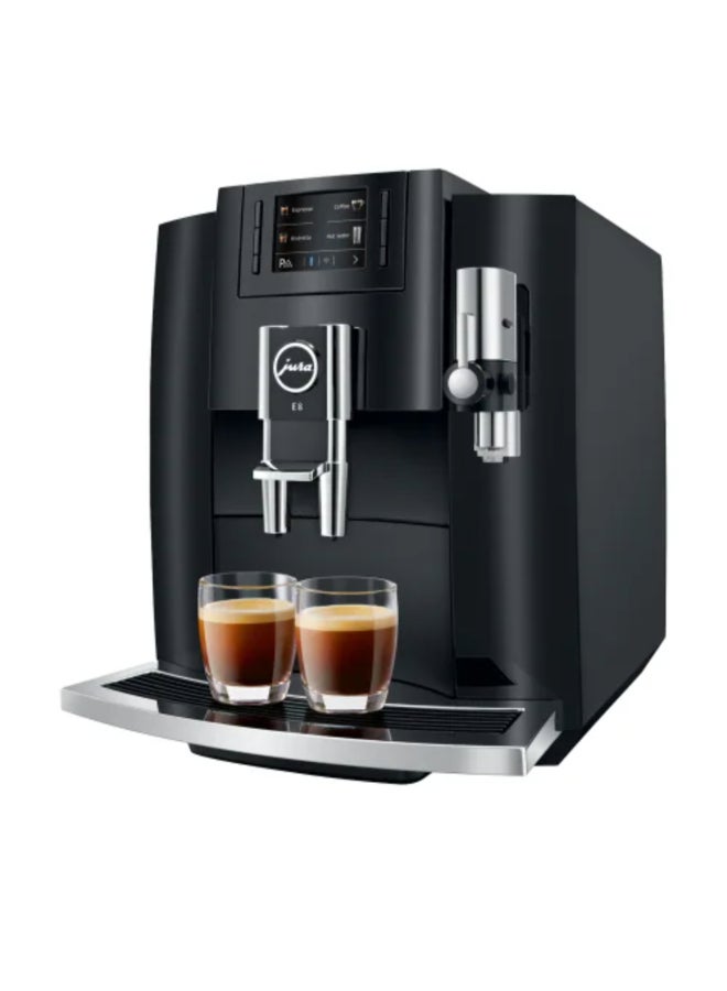 جورا E8 ماكينة صنع القهوة مع نظام تسخين ثيرموبلوك 1450 واط أسود بيانو 35.1 x 28 x 44.6 سم JUR-E8-PBLK - Image 1