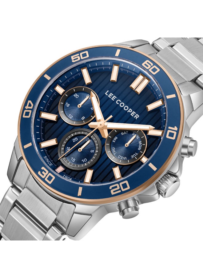Lee Cooper Men's Multi Function Display Watch With Silver Metal Strap - LC08106.390  - Image 1