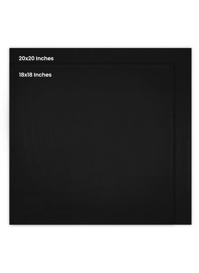 Utopia Kitchen - Utopia Kitchen Black Cloth Napkins  12 Pack  18X18 Inch  Cotton Blend Washable And Reusable Table Dinner Napkins For Hotel  Lunch  Restaurant  Weddings  Event And Parties - Image 1