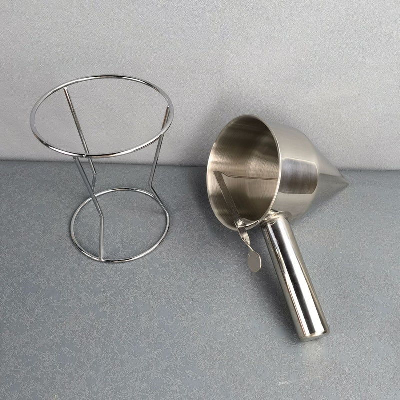 Octopus pellet tool octopus funnel/cone funnel/stainless steel fish ball funnel with shelf(Stainless steel tapered funnel frame) - Image 3