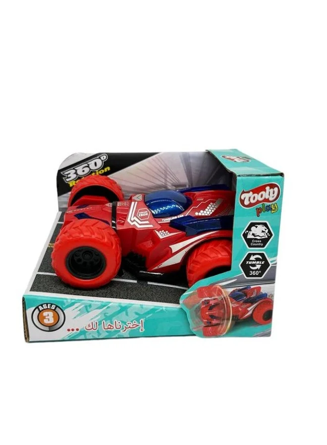 تولي سيارة ألعاب استعراضية دوّارة 360° – سيارة قلابات ودوران مزدوجة الجوانب للأطفال