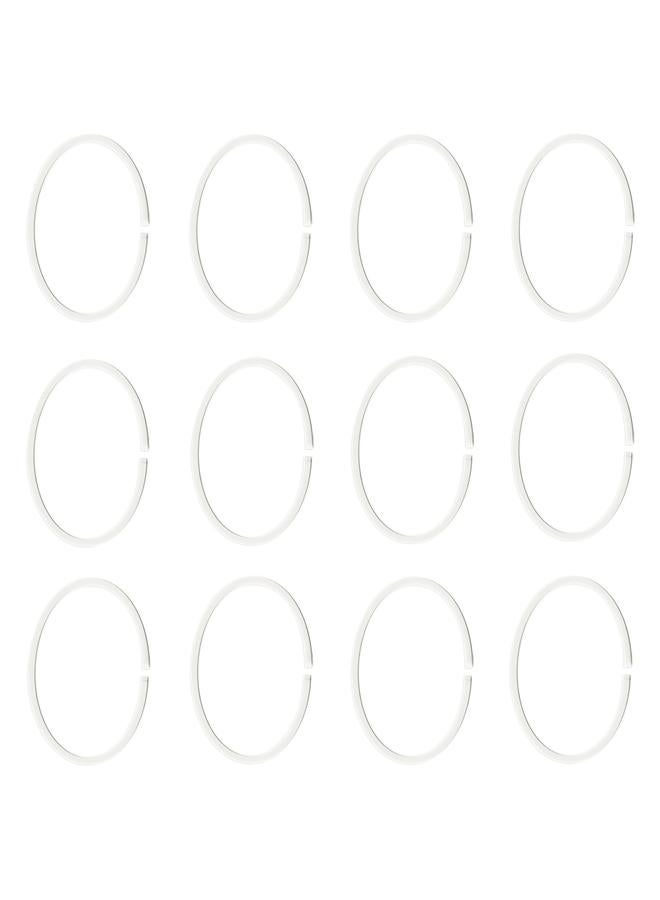 زبون حلقة ستارة الحمام، بيضاء - Image 1