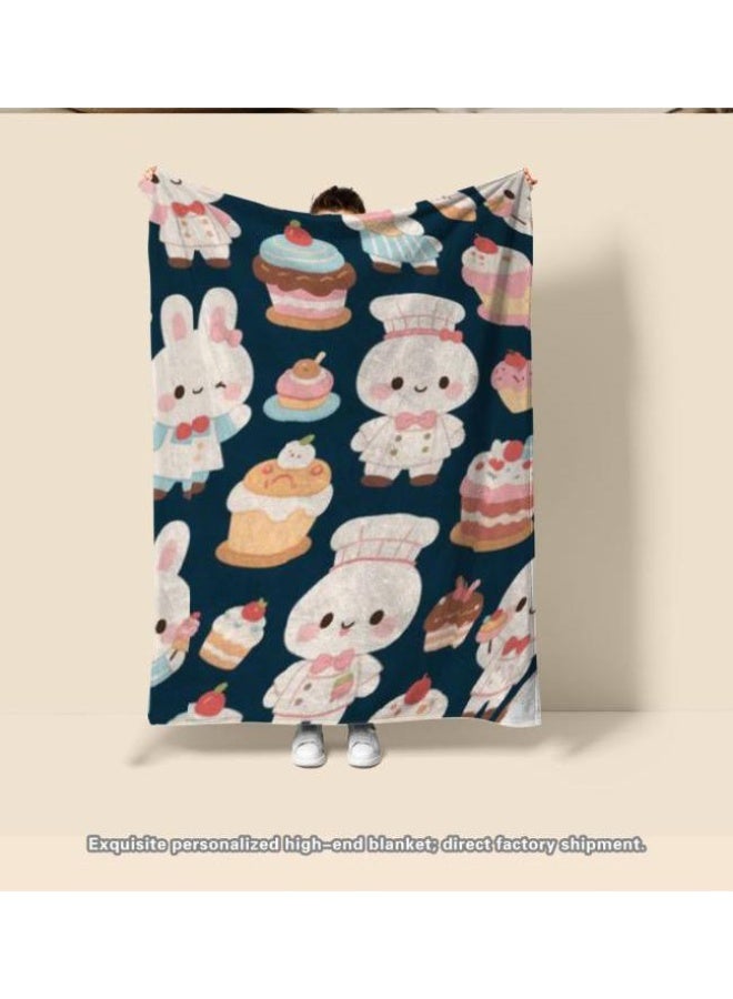 general Baby and children's cartoon flannel thin blanket (warm and comfortable, suitable for sleep, game use) 70cm*100cm - Image 2