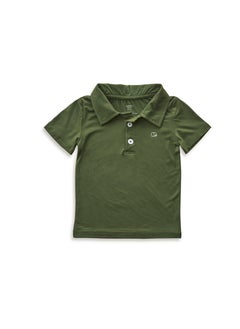 أنفي بيبي Bamboo Spandex Polo T-Shirt- Dark Green  - Image 1