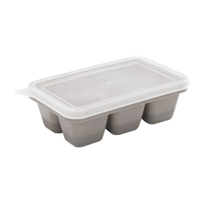 Silicone Ice Cube Tray: 12.5X7.2X3.8Cm Food Grade Bpa-Free - Leak-Proof Lid Easy Unmould Clean Ice Cube Mold for Home Kitchen Bar Dorm - Image 1