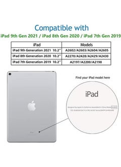 LCYLJGY case cover for Apple iPad 10.2 Inch 2021/2020/2019 (9th/8th/7th) Model with Pencil Holder,Slim Tablet Cover with Soft TPU Back,Auto Wake/Sleep for iPad 10.2 inch  - Image 2