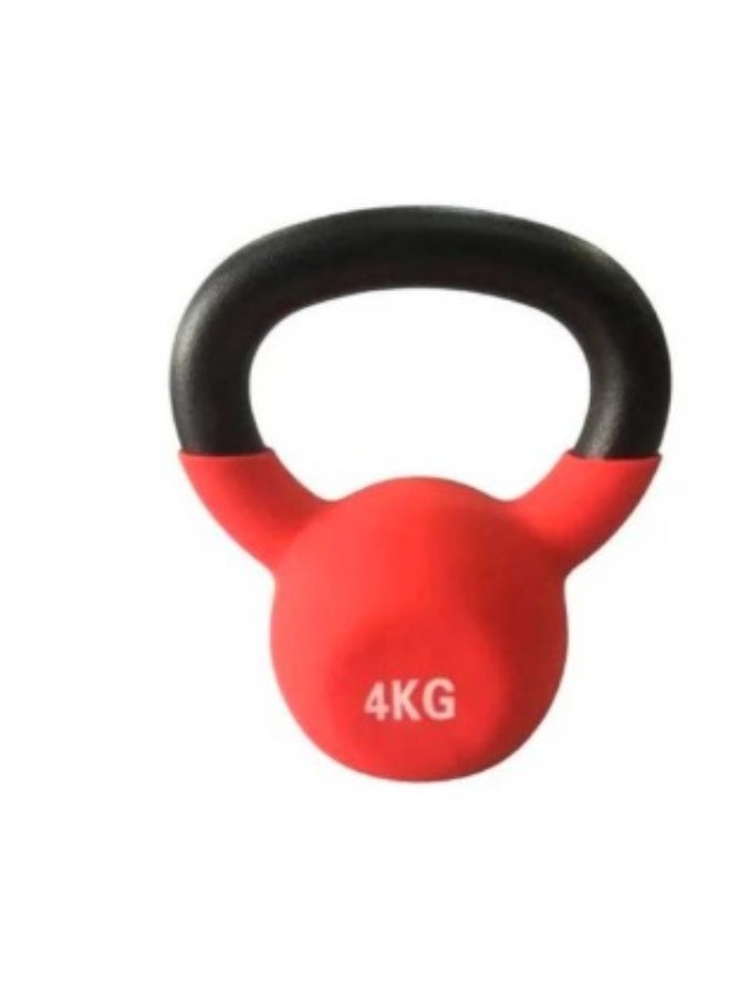 Neoprene Coated Kettlebell Weights Solid Cast Iron Kettlebell, Strength Training Kettlebells for Weightlifting, Conditioning, Strength & Core Training 4 KG