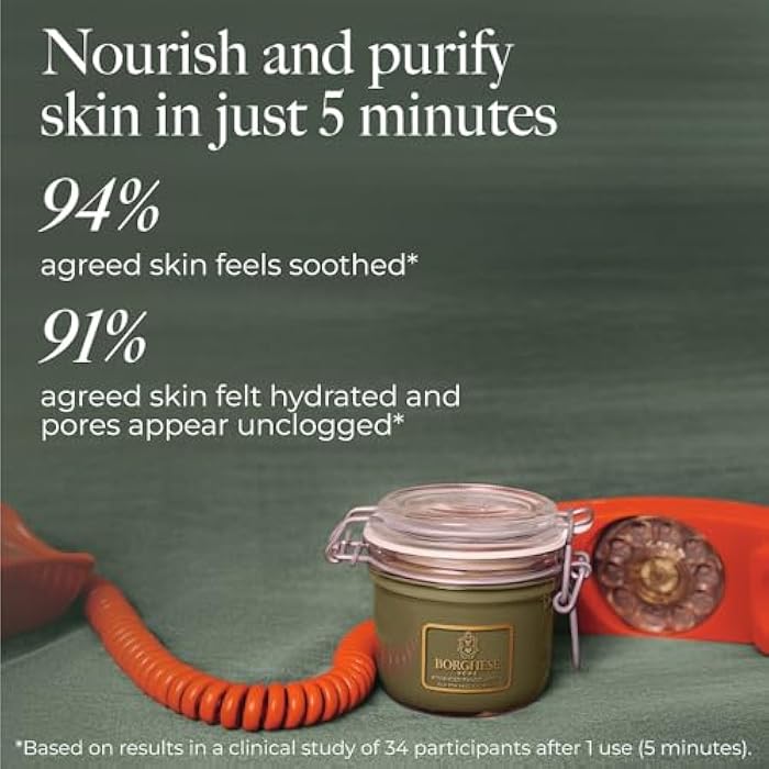Borghese Advanced Fango Active Mud Mask for Face and Body - Exfoliating to Purifying Face Mask with Bentonite Clay & Hyaluronic Acid For Normal, Combination & Oily Skin - Image 3