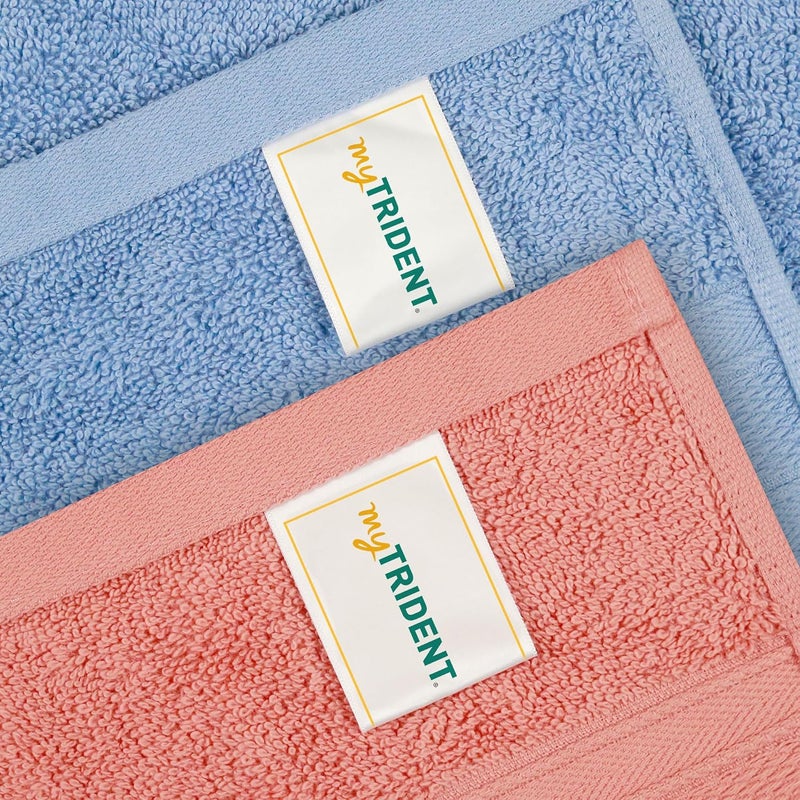 MYTRIDENT Soft Comfort Air Rich Towel 100% Cotton Hand Towel for Daily use, 500 GSM Highly Absorbent Towels for Men/Women, 4Pc Hand Towel Set (41 cm X 66 cm), Allure and Coral Haze - Image 4