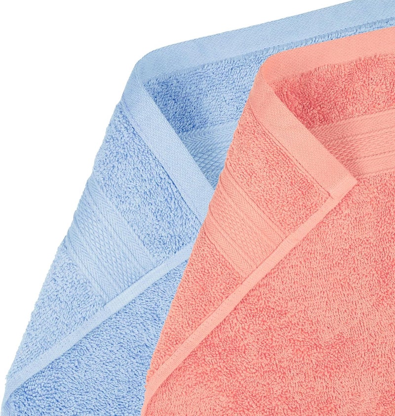 MYTRIDENT Soft Comfort Air Rich Towel 100% Cotton Hand Towel for Daily use, 500 GSM Highly Absorbent Towels for Men/Women, 4Pc Hand Towel Set (41 cm X 66 cm), Allure and Coral Haze - Image 5