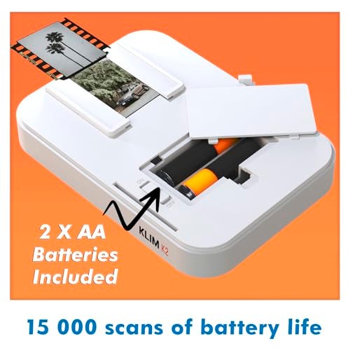 KLIM K2 Mobile Film Scanner - New Version - 35mm Positive & Negative Slide and Photo Scanner - Essential Color Film Developing Kit - Create Your Own 35mm Developing Service at Home - White - Image 5