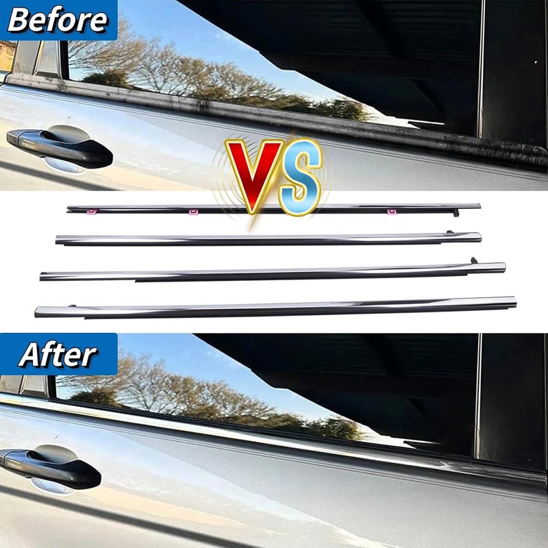 GEATaaT 4Pcs Weatherstrip Window Moulding Trim Seal Belt for 2013-2018 Honda Accord - Image 4
