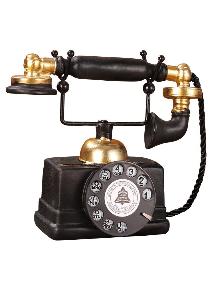 عام زينة هاتف ريترو لديكور غرفة المعيشة أو خزانة البار، يُستخدم أيضًا كدعامة تصوير، نموذج هاتف مستوحى من الطراز القديم. - Image 1