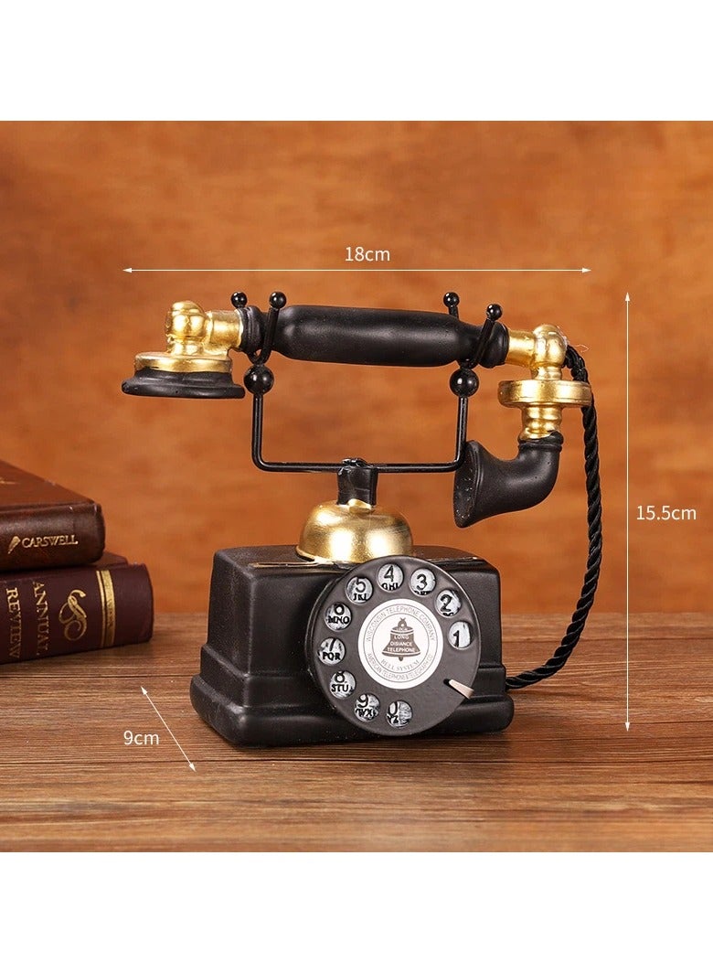عام زينة هاتف ريترو لديكور غرفة المعيشة أو خزانة البار، يُستخدم أيضًا كدعامة تصوير، نموذج هاتف مستوحى من الطراز القديم. - Image 4