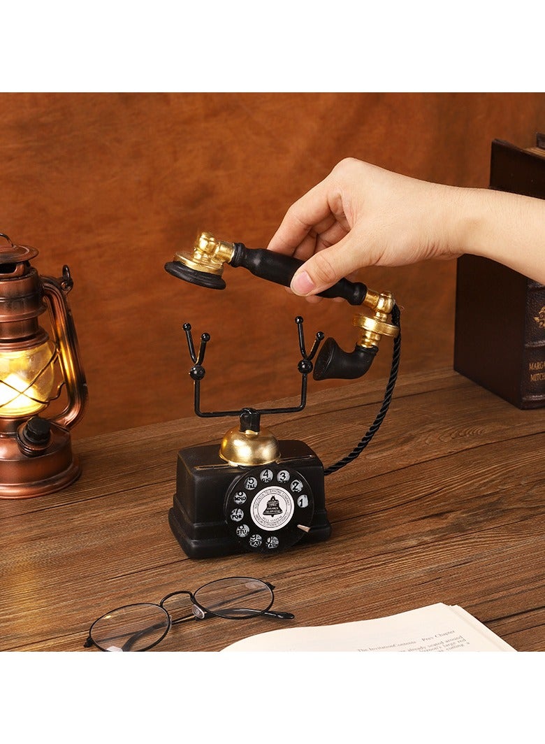عام زينة هاتف ريترو لديكور غرفة المعيشة أو خزانة البار، يُستخدم أيضًا كدعامة تصوير، نموذج هاتف مستوحى من الطراز القديم. - Image 3
