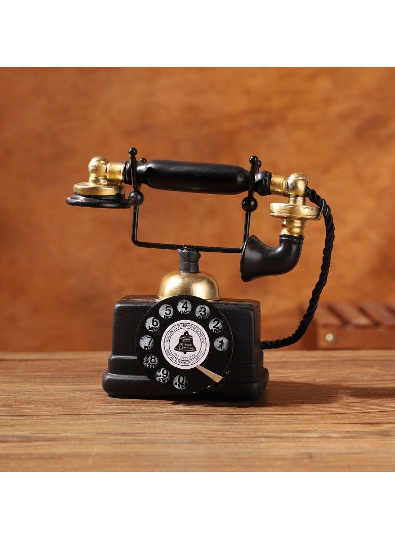 عام زينة هاتف ريترو لديكور غرفة المعيشة أو خزانة البار، يُستخدم أيضًا كدعامة تصوير، نموذج هاتف مستوحى من الطراز القديم. - Image 2