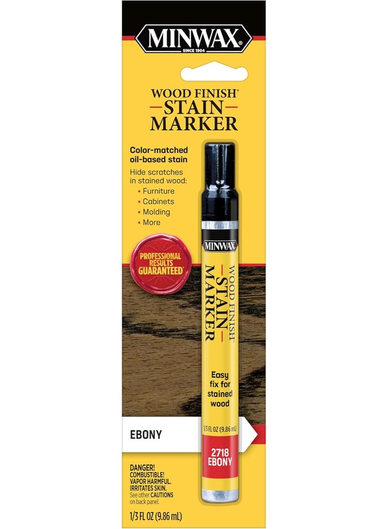 Minwax Wood Finish Stain Marker For Touch Ups Ebony Professional Result Guaranteed 9.6 ML - Image 1