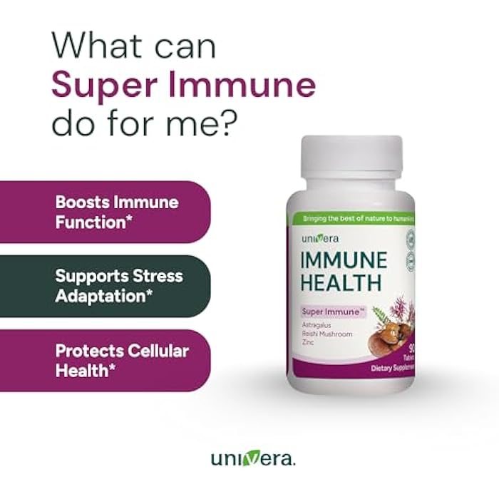 Univera Super Immune: Premium Herbal Formula for Immune Health - Reishi Mushroom, Astragalus, Schisandra & Eleuthero Extract - 90 Tablets - Image 4