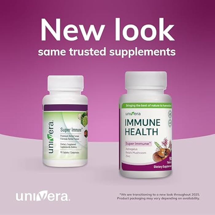Univera Super Immune: Premium Herbal Formula for Immune Health - Reishi Mushroom, Astragalus, Schisandra & Eleuthero Extract - 90 Tablets - Image 2
