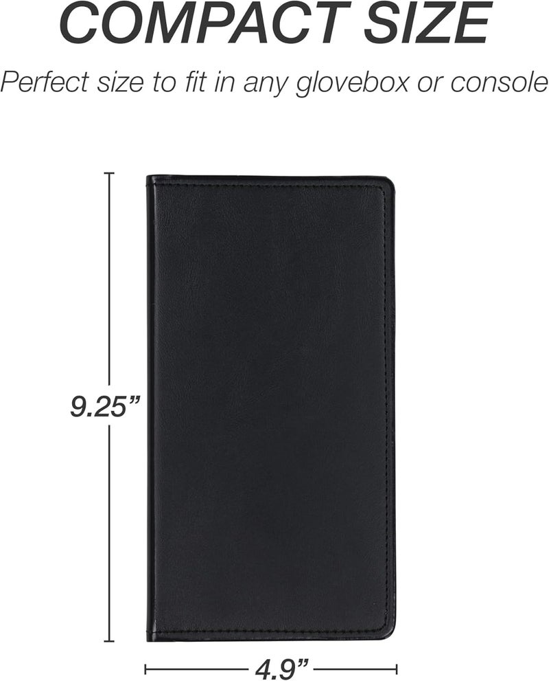 Samsill Car Registration and Insurance Holder, Essential Vehicle Glove Box Organizer, Vehicle Document Holder, Faux Leather, Sleek Black Design, Lottery Ticket Holder - Image 3