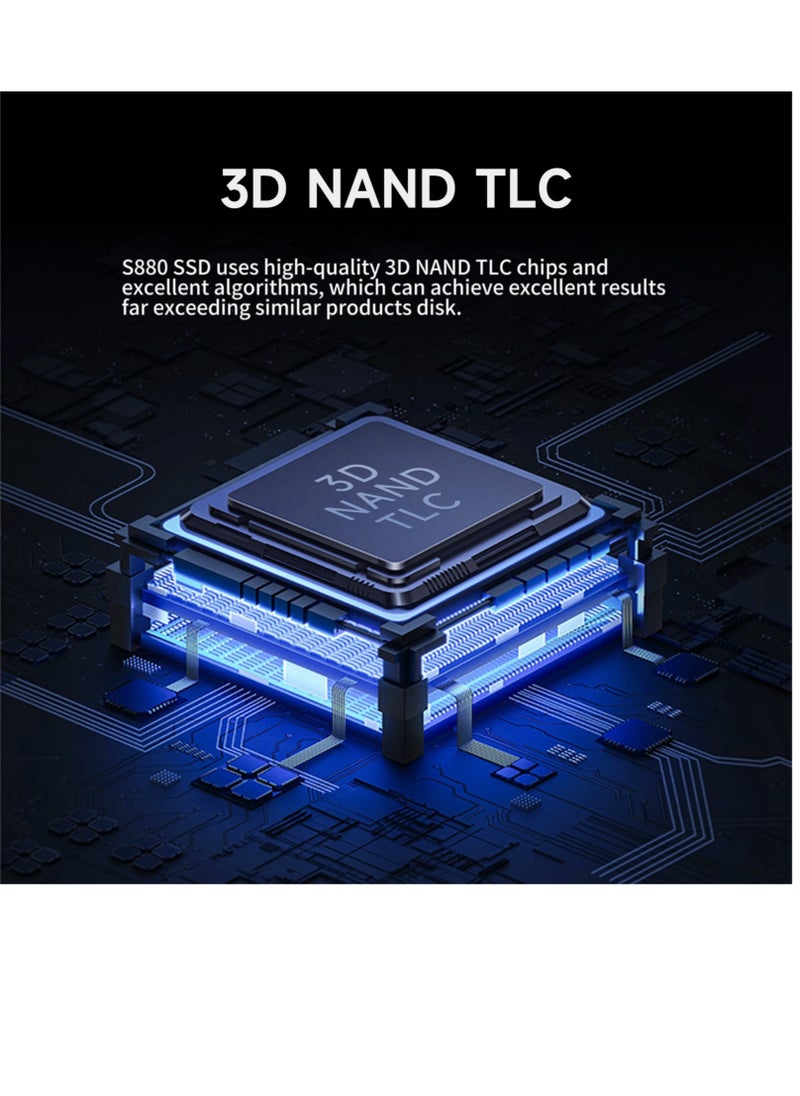 2TB PCIe 4.0 NVMe SSD M.2 2280 Internal SSD - Up To 7300MB/s, Dynamic SLC Cache, Ultra-Fast Response, Compatible With Desktops And Laptops