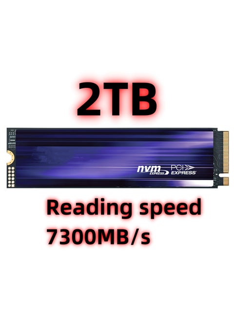 2TB PCIe 4.0 NVMe SSD M.2 2280 Internal SSD - Up To 7300MB/s, Dynamic SLC Cache, Ultra-Fast Response, Compatible With Desktops And Laptops