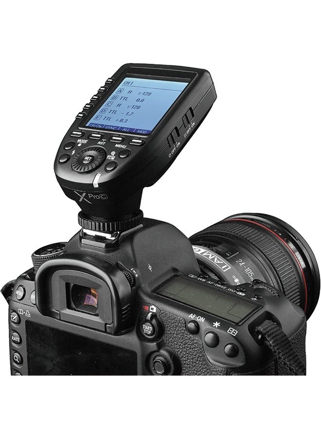 Godox Xpro-C TTL Wireless Flash Trigger Compatible for Canon EOS Cameras, Support 1/8000s HSS, 5 Dedicated Groups Buttons, Large Dot-Matrix LCD Display - Image 3
