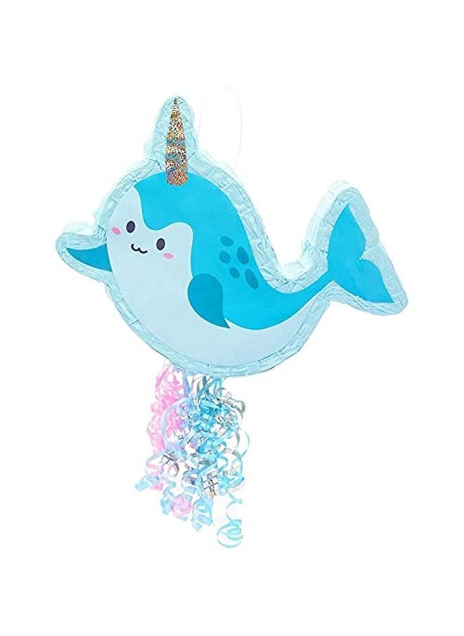 Blue Panda Narwhal Pinata Kids Birthday Party Decorations (16.5 X 12.3 In)  - Image 3