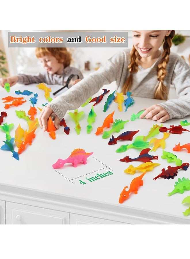 30 Pcs Finger Slingshot Dinosaurs Animal Toy, Funny Stretchable Flick Rubber Animals, a Variety Simulation Animals Great for Various Festivals and Parties - Image 3