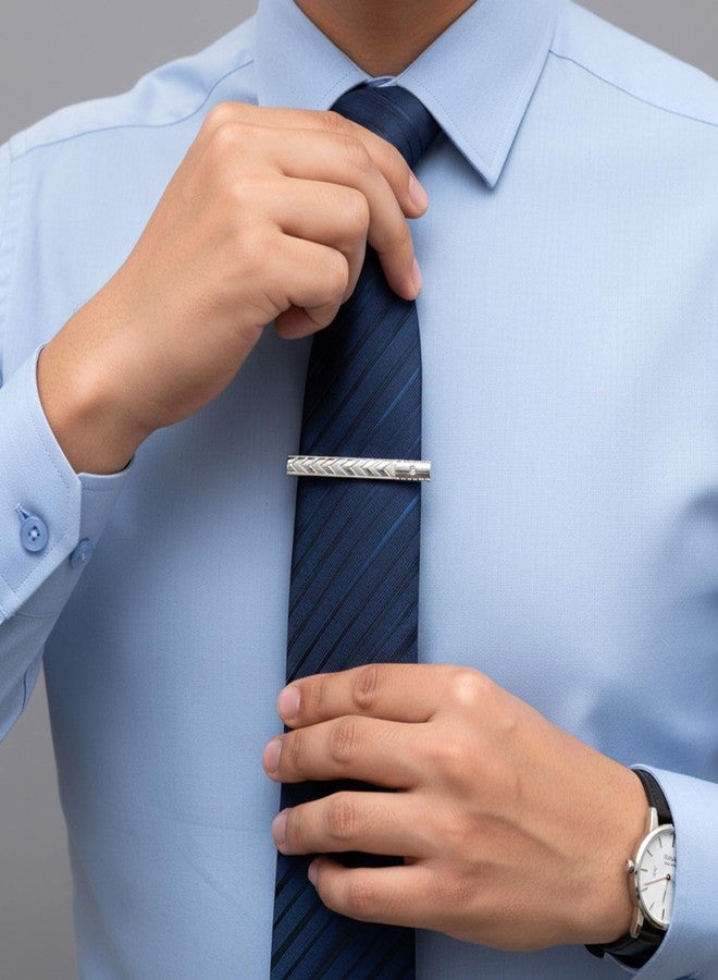 Thrymme 4PCS Silver Tie Clips for Men, Stainless Steel Tie Clip, Suitable for Formal Business Wedding Christmas Father’s Day Gift (Silver) - Image 3